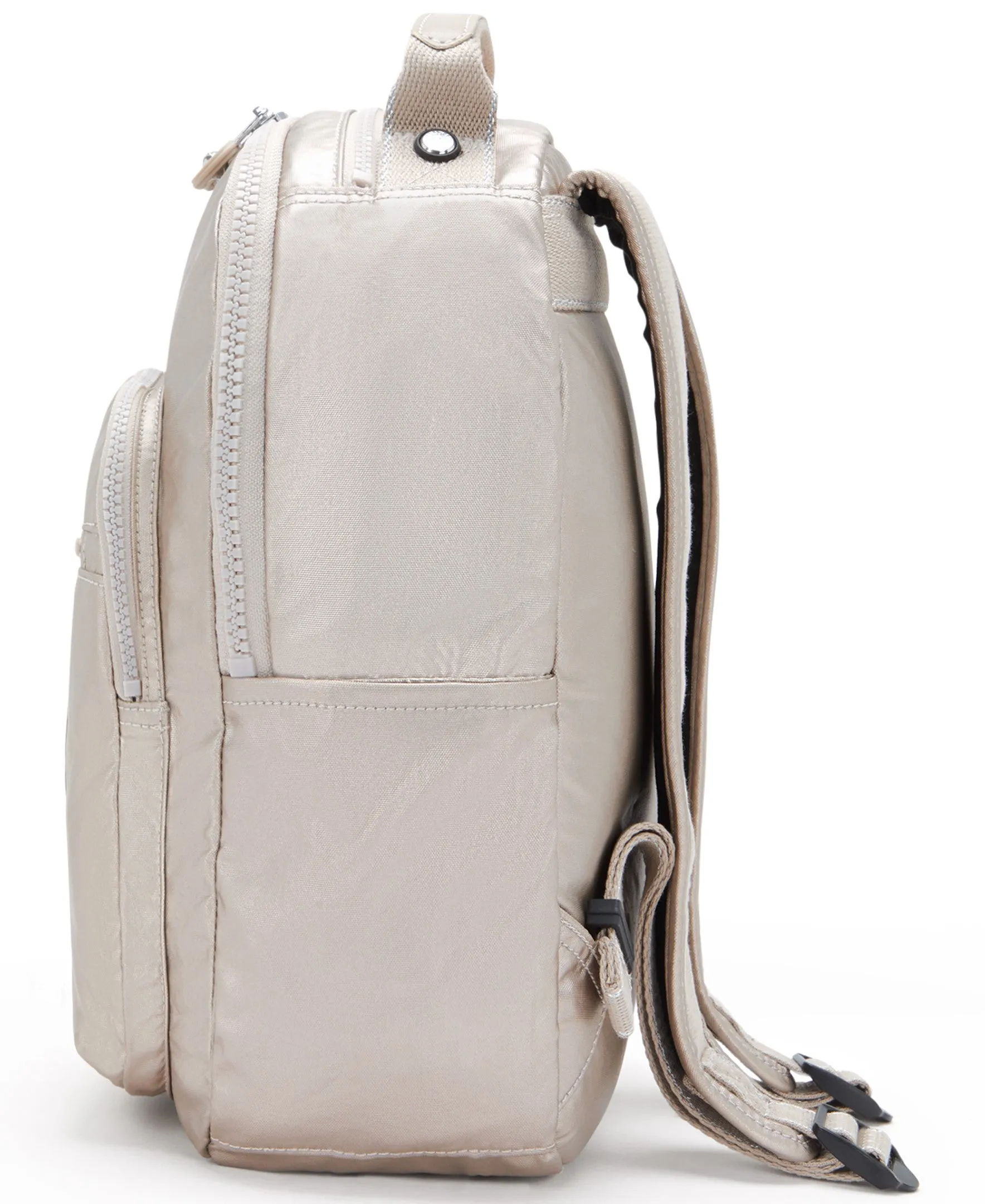 Kipling Seoul Small Metallic Tablet Backpack - Metallic Glow