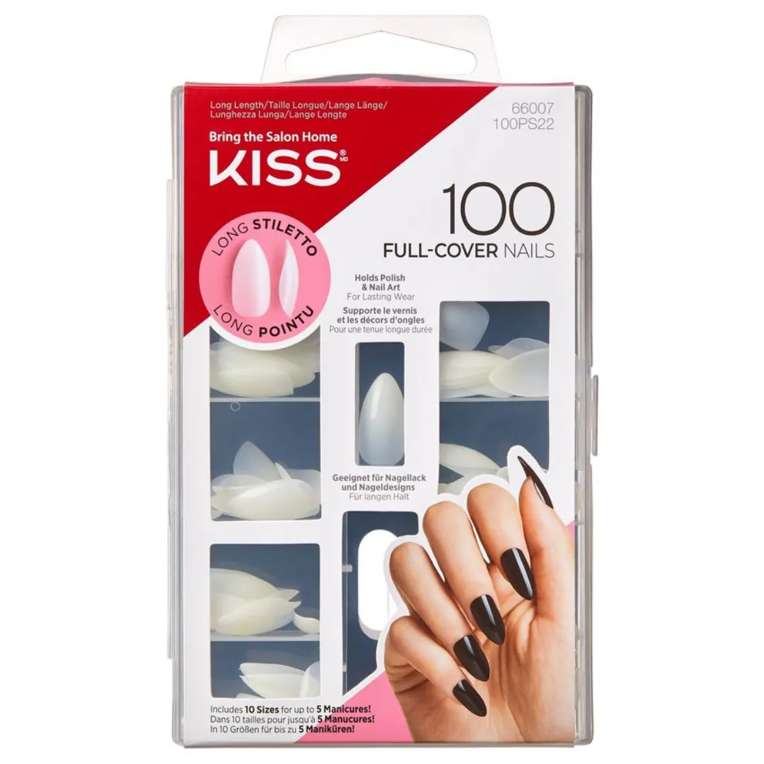 Kiss 100 Nails - Long Stiletto Nail Kit