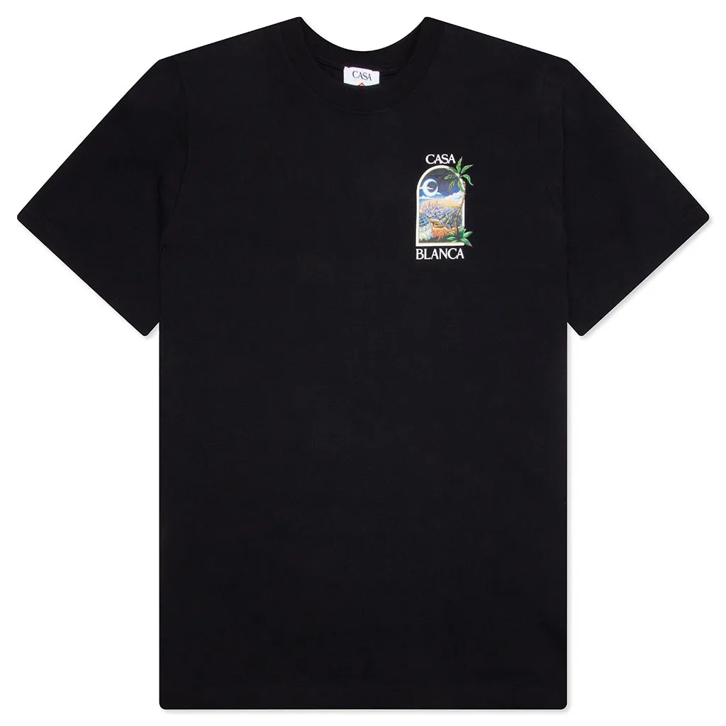 LA Night Printed T-Shirt - Black