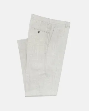 LIGHT GREY TROPICAL WOOL TROUSERS