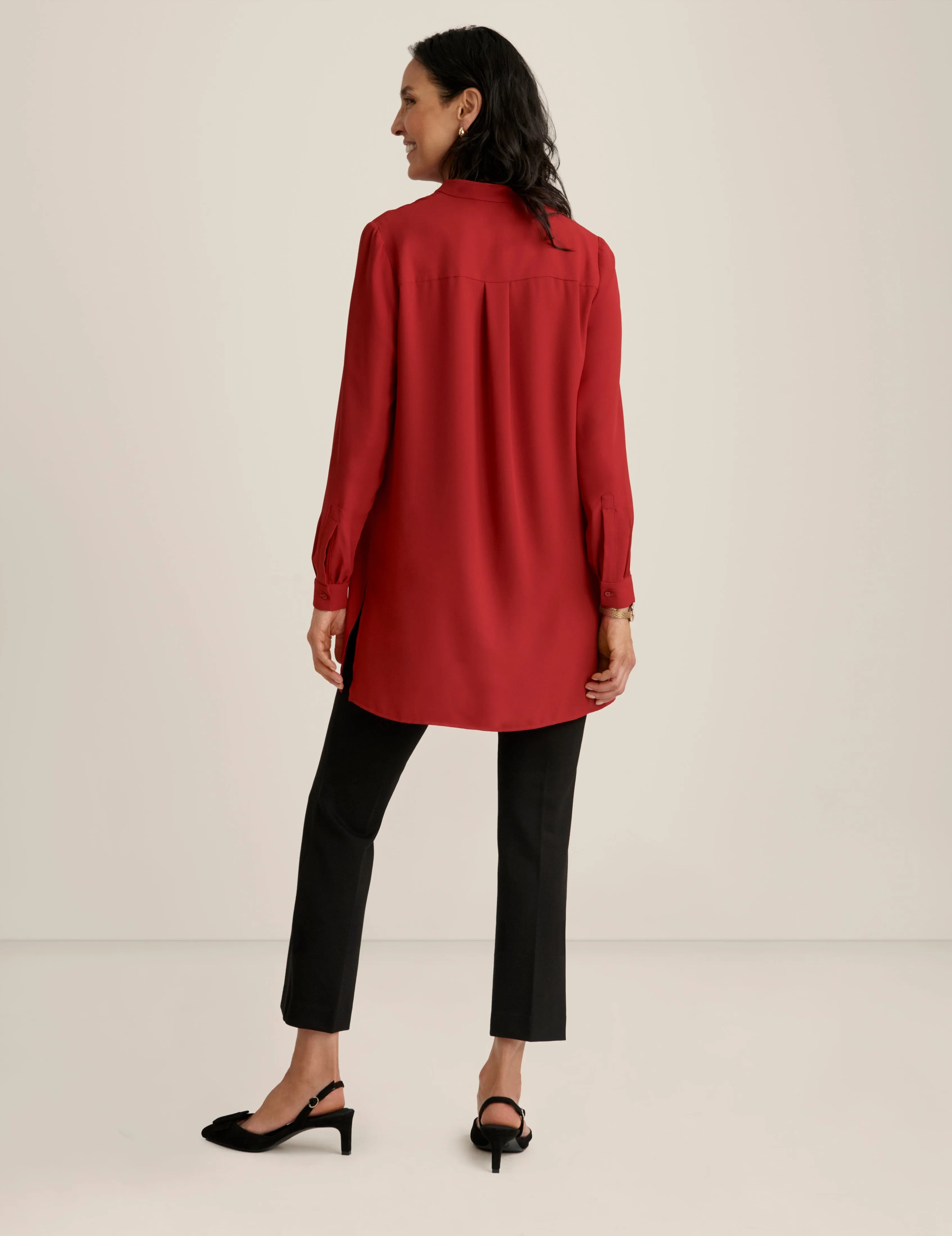 Long Sleeve Popover Blouse - Sale