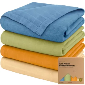 Lumi Muslin Swaddle Blankets (Primeval)
