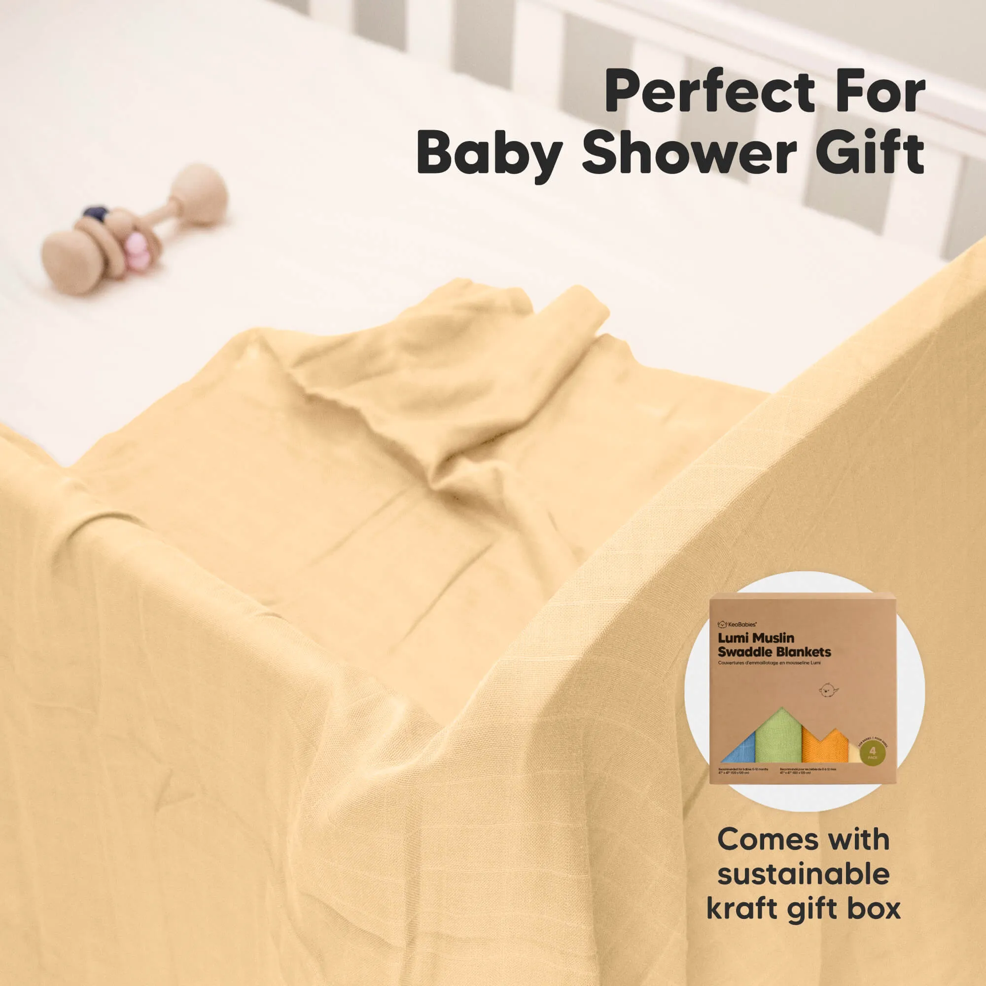 Lumi Muslin Swaddle Blankets (Primeval)