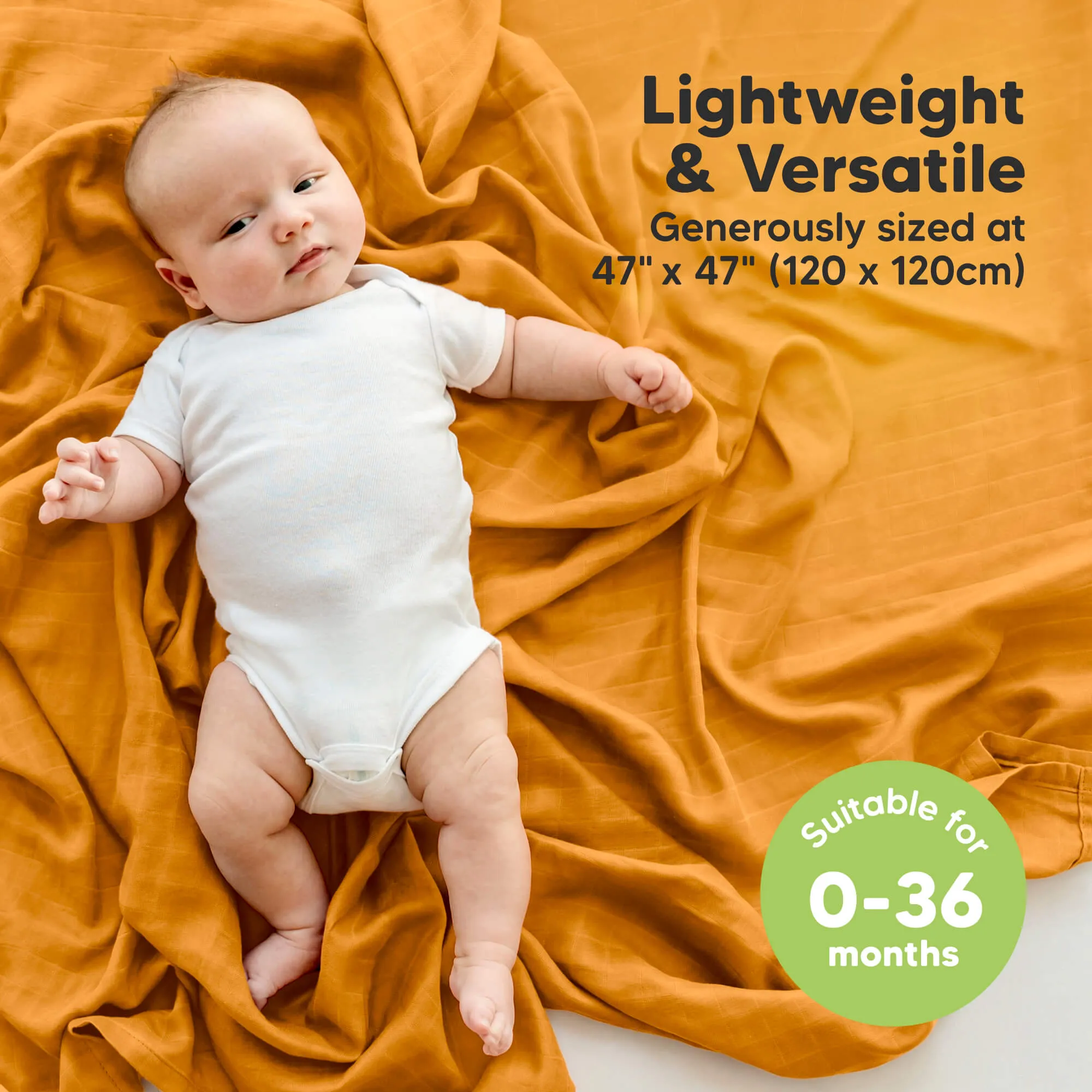 Lumi Muslin Swaddle Blankets (Primeval)