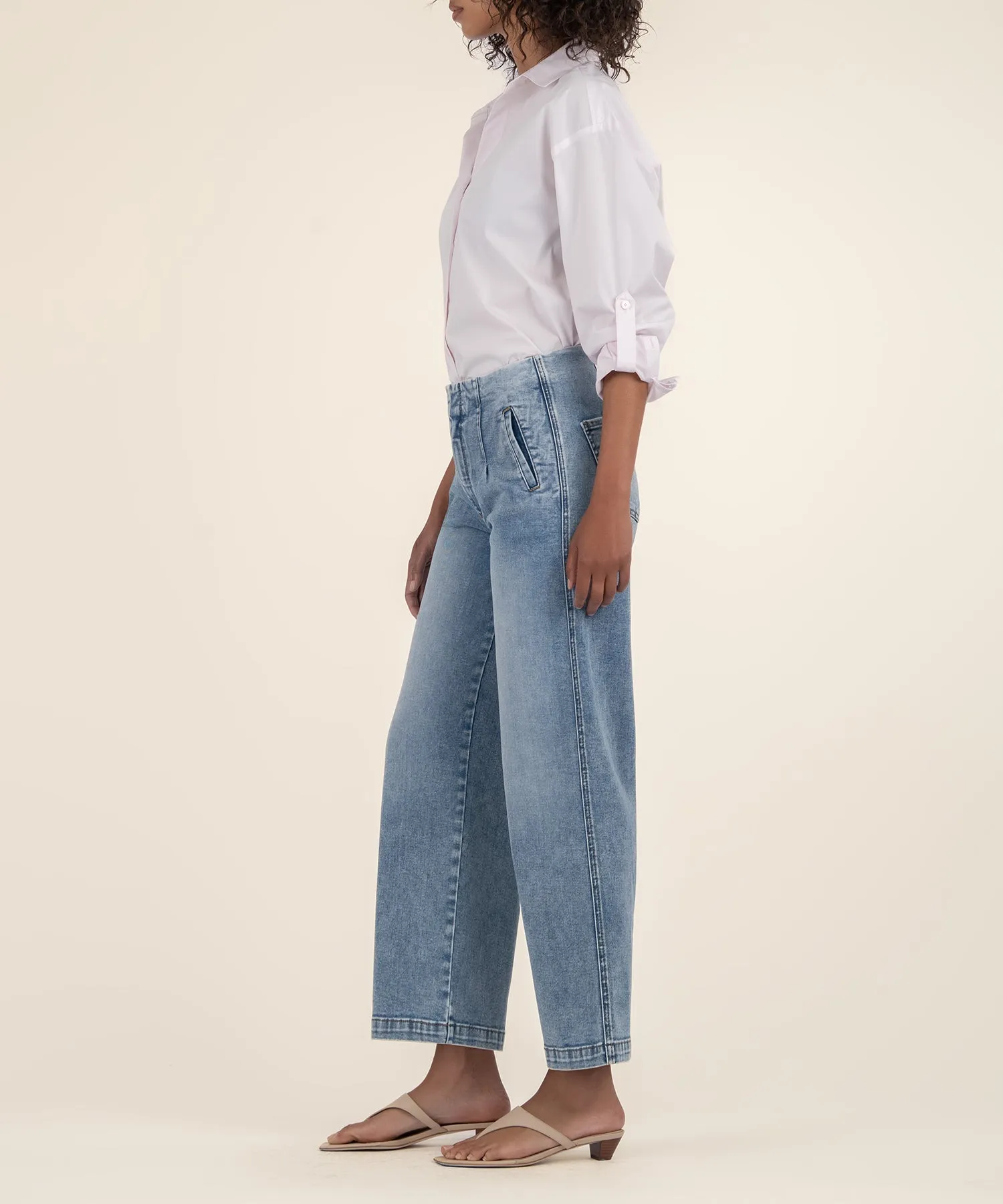 Meg High Rise Wide Straight Leg