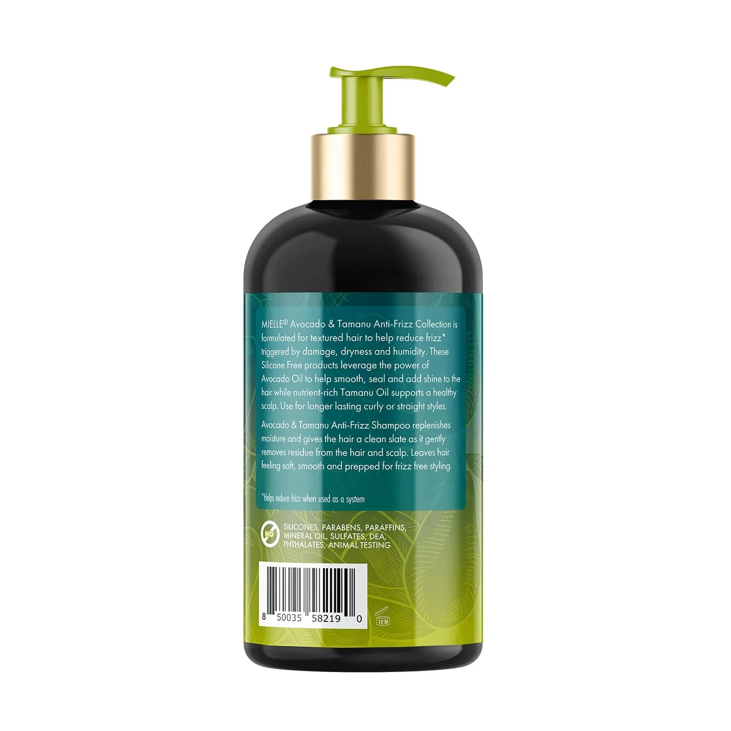 Mielle Organics Avocado & Tamanu Anti-Frizz Shampoo - 12 oz