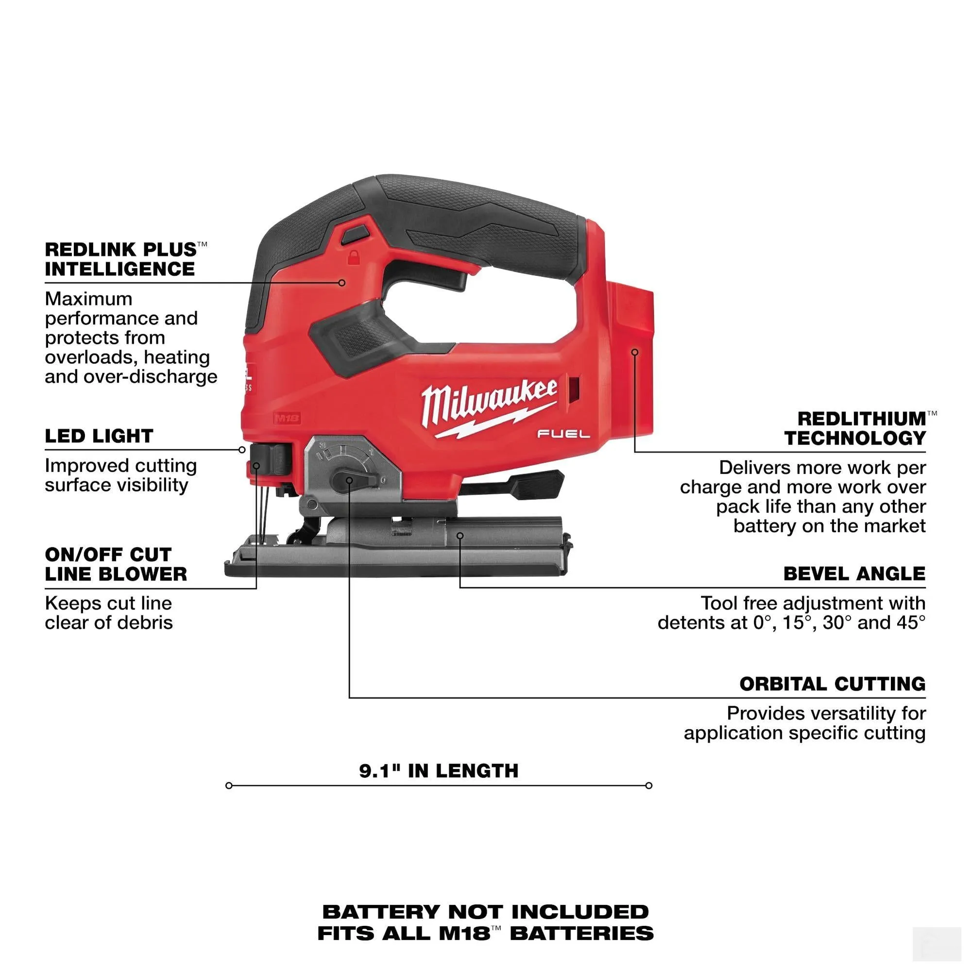 Milwaukee M18 FUEL™ D-Handle Jig Saw (Tool Only) 2737-20