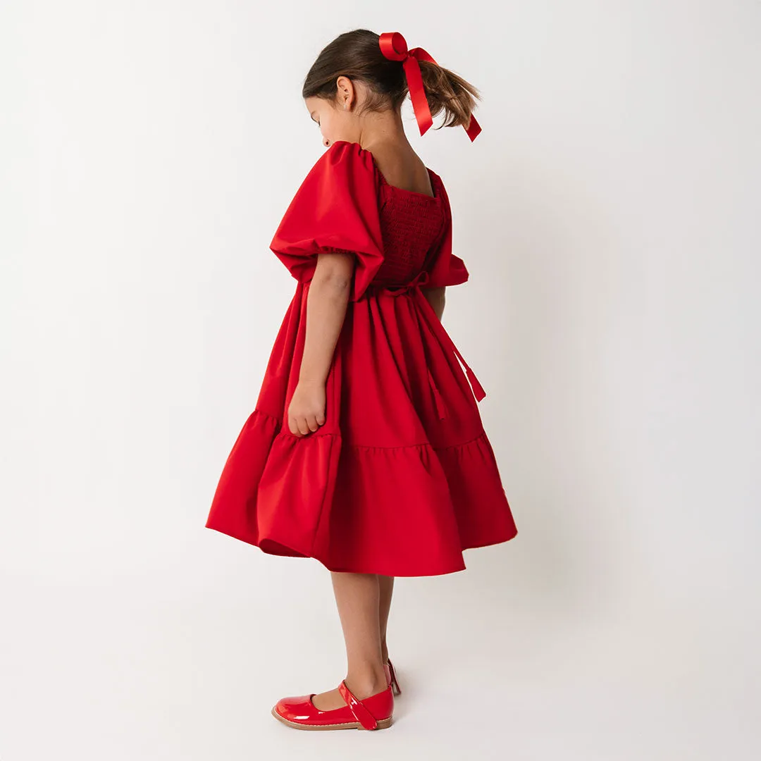 Mini Middleton Dress, Crimson