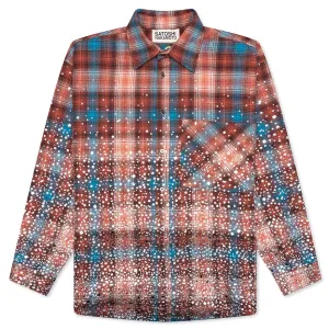 Other Scenes Shattered Glass Flannel - Red/Blue