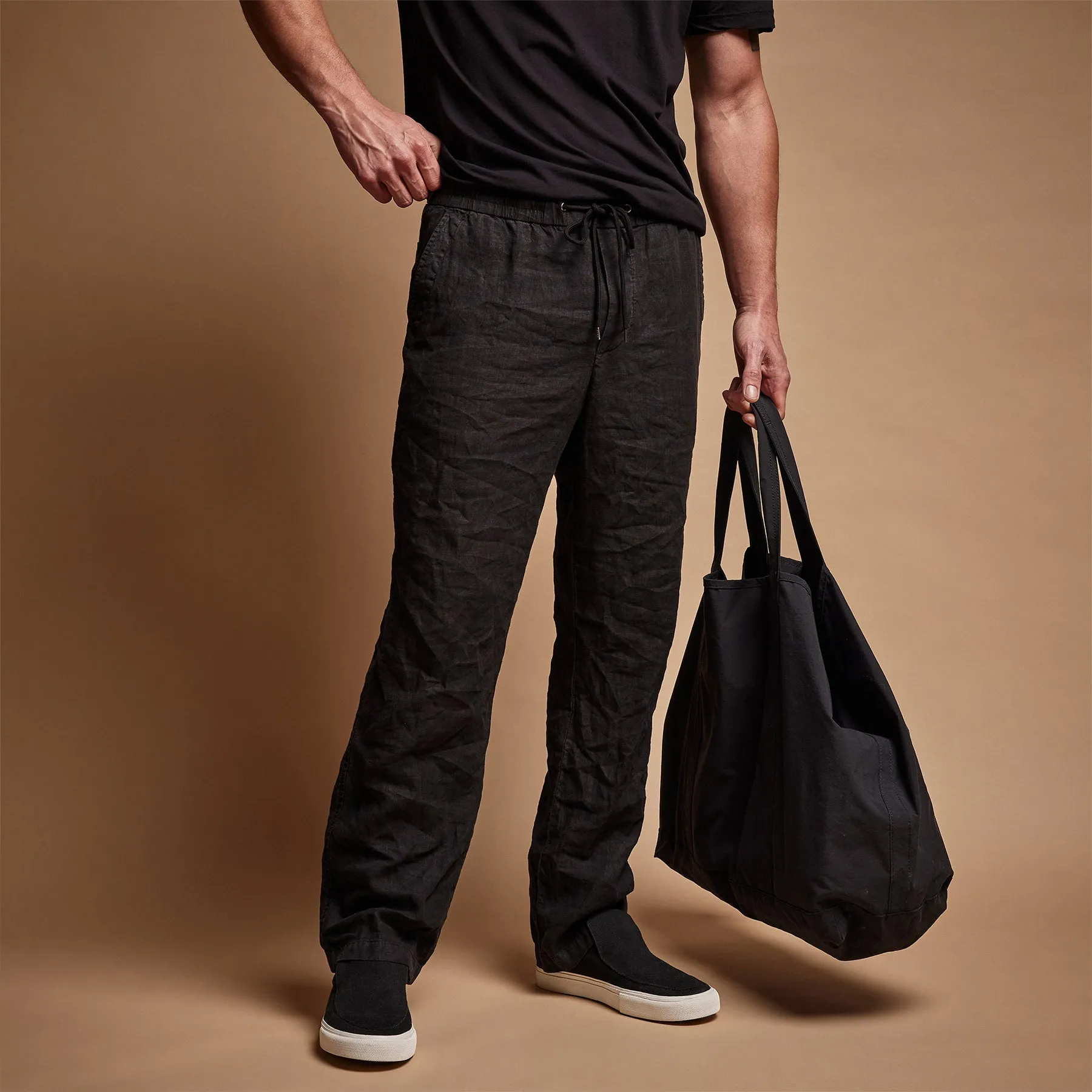 Relaxed Linen Pant - Black