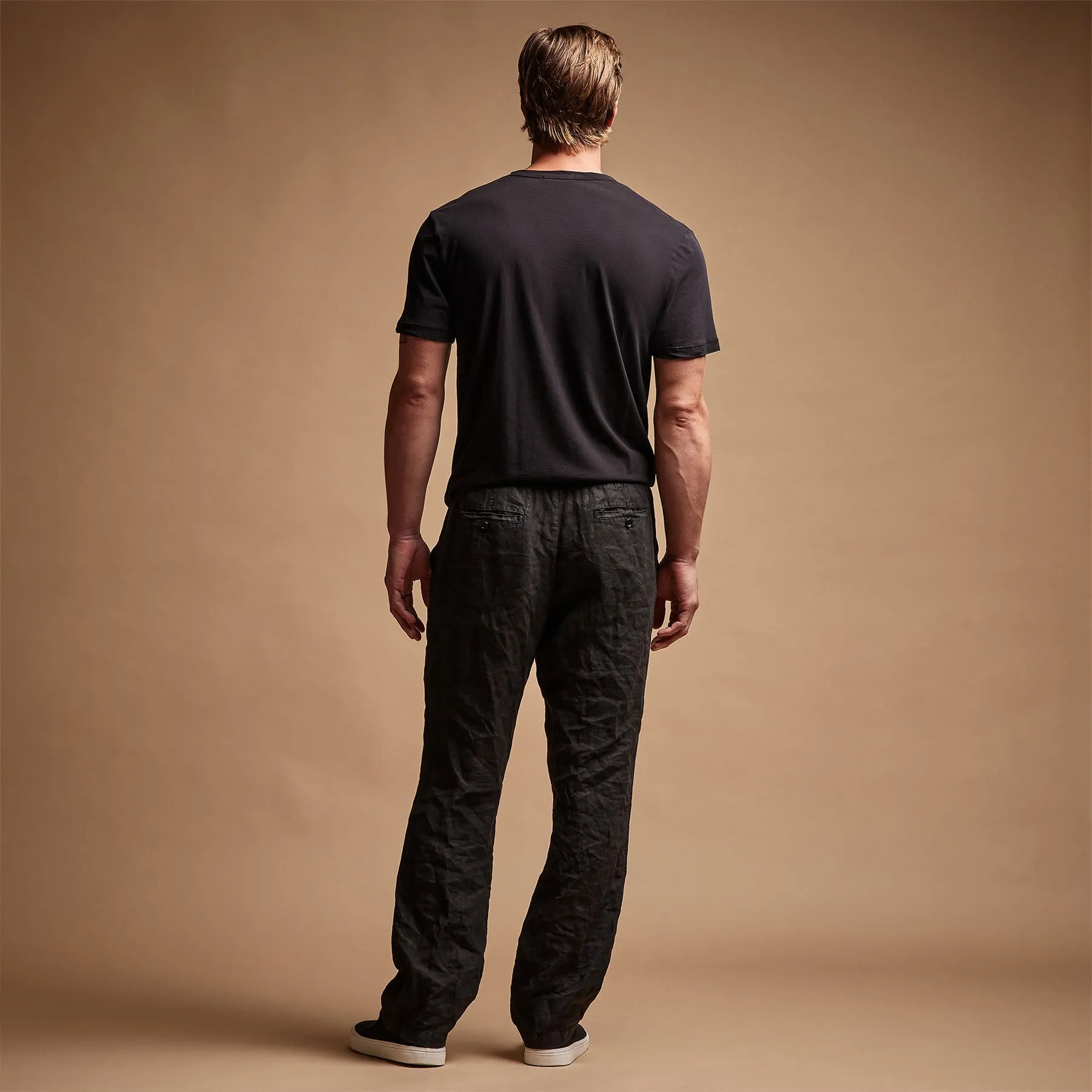 Relaxed Linen Pant - Black