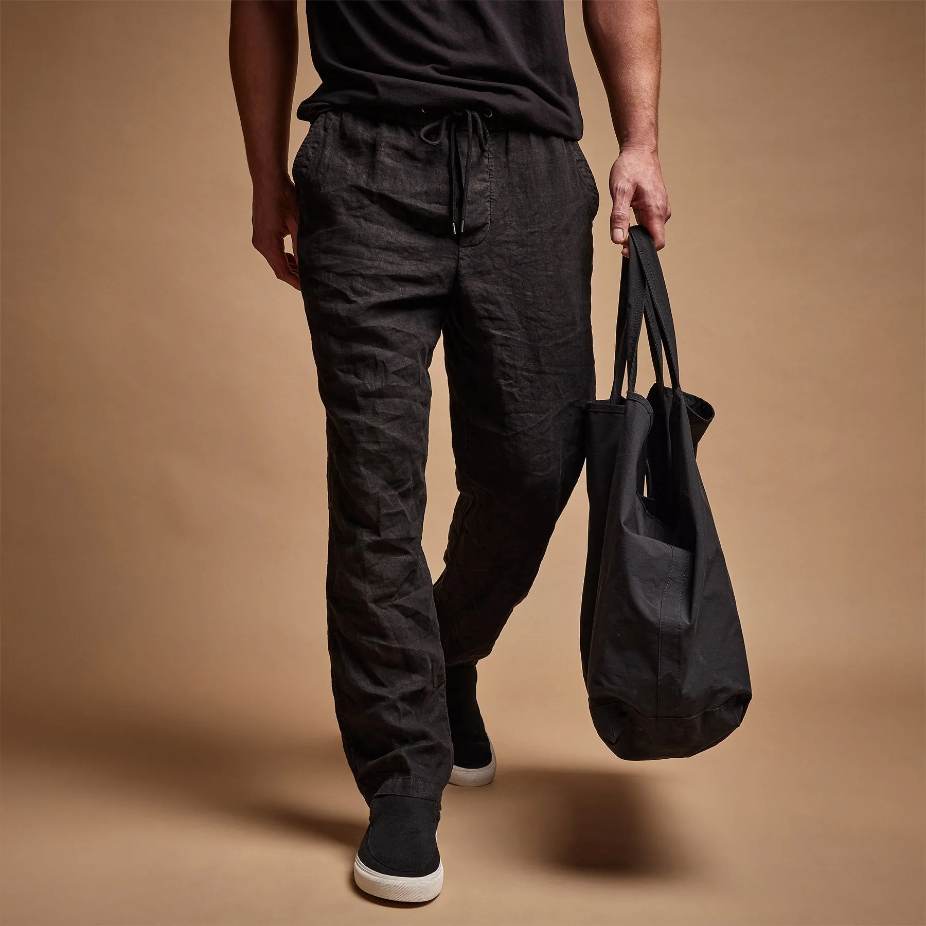 Relaxed Linen Pant - Black