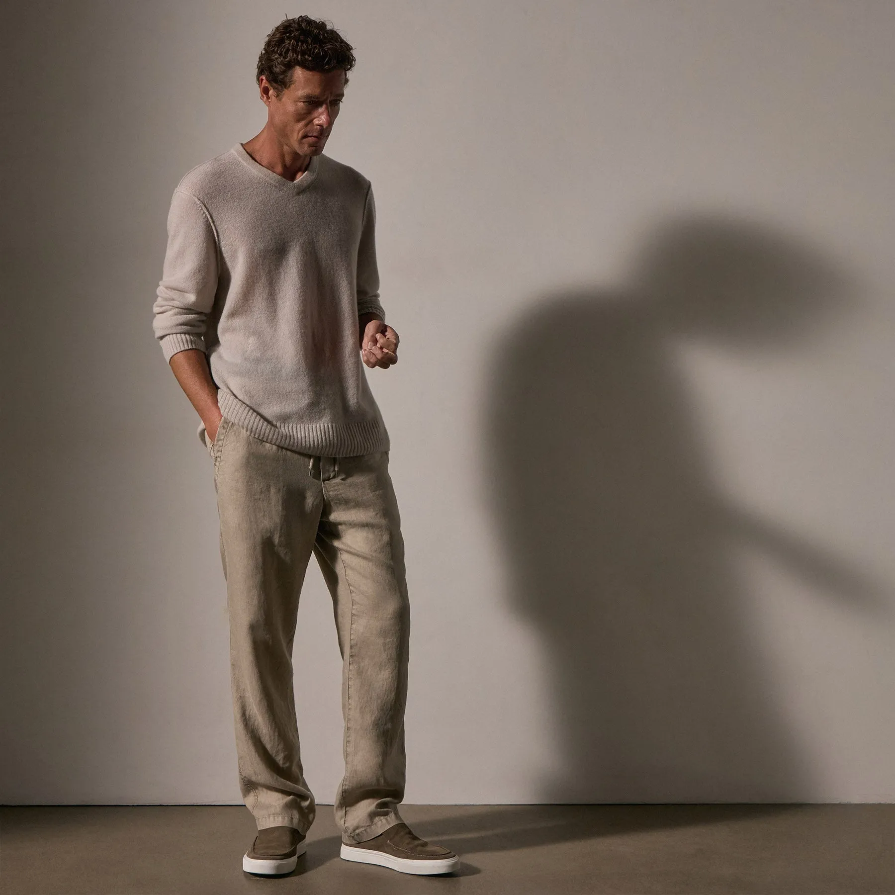 Relaxed Linen Pant - Overcast Pigment