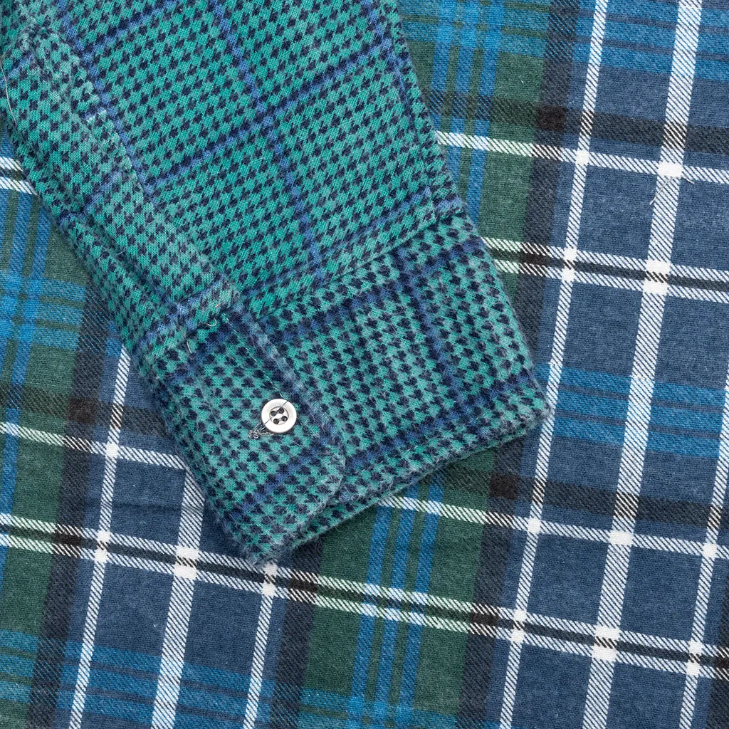 Ribbon Wide Flannel Shirt - Assorted