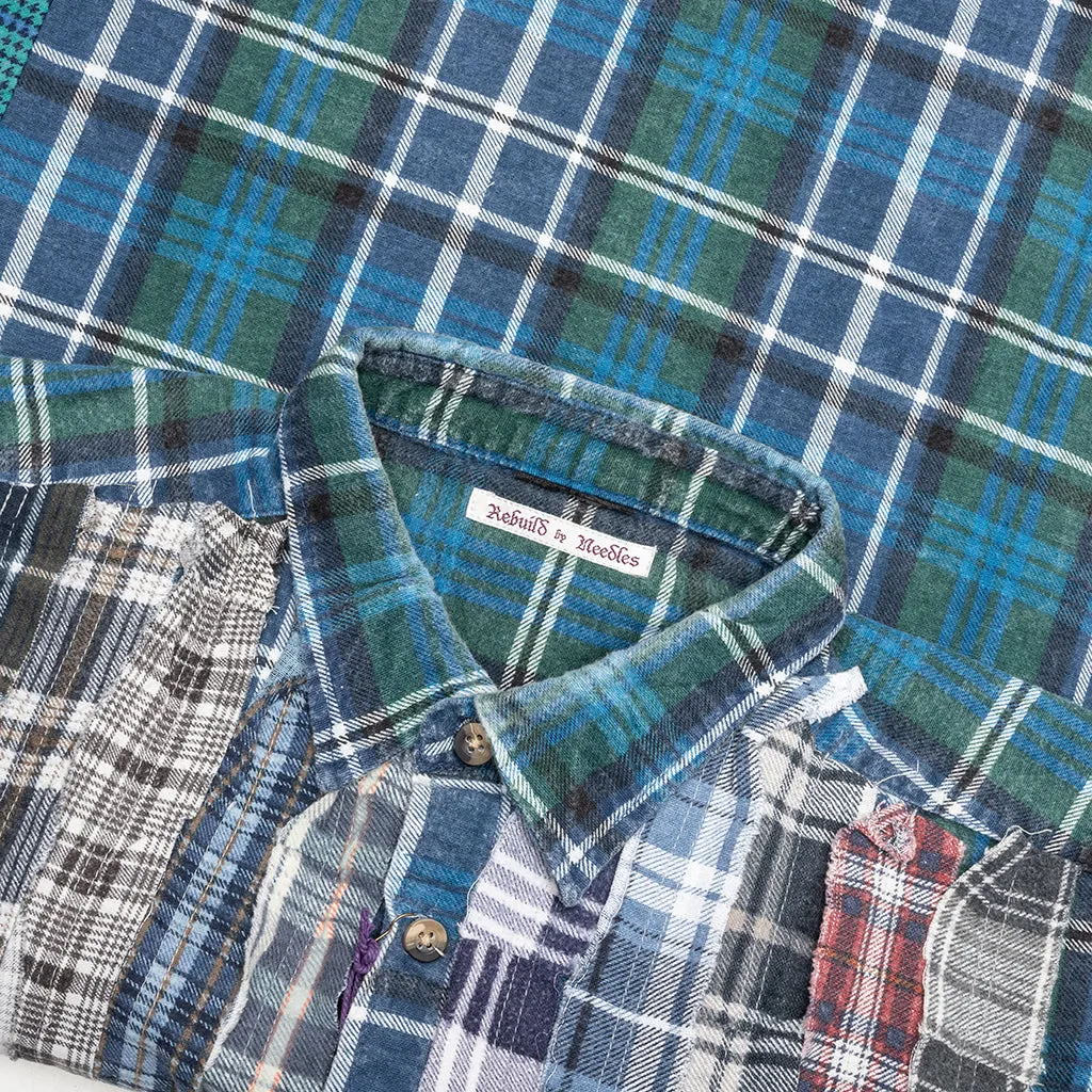 Ribbon Wide Flannel Shirt - Assorted
