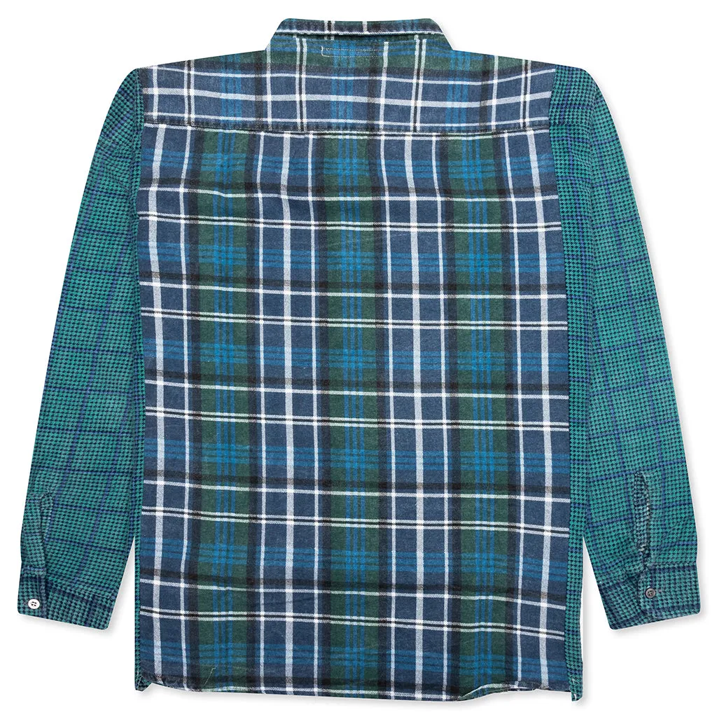 Ribbon Wide Flannel Shirt - Assorted