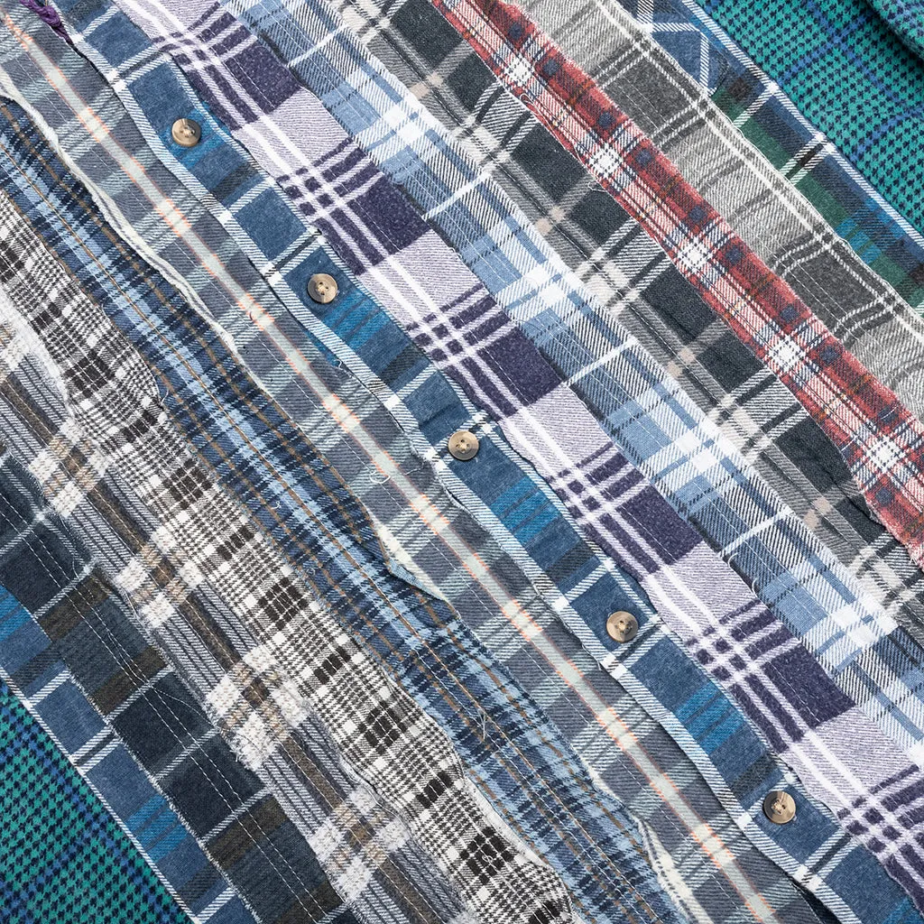 Ribbon Wide Flannel Shirt - Assorted
