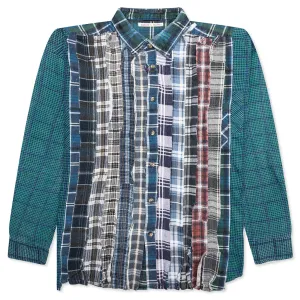 Ribbon Wide Flannel Shirt - Assorted