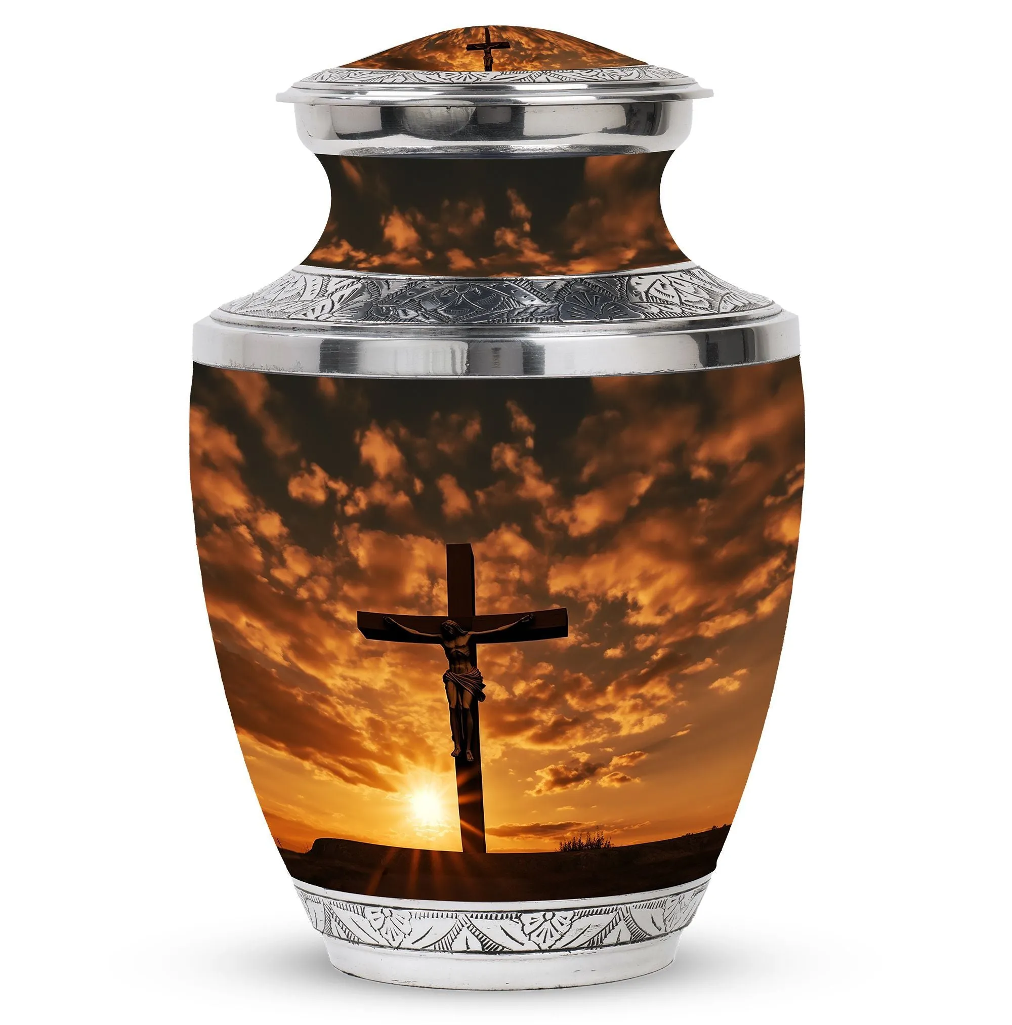 Sacrosanct Passage: Resplendent Jesus Christ Cross Cremation