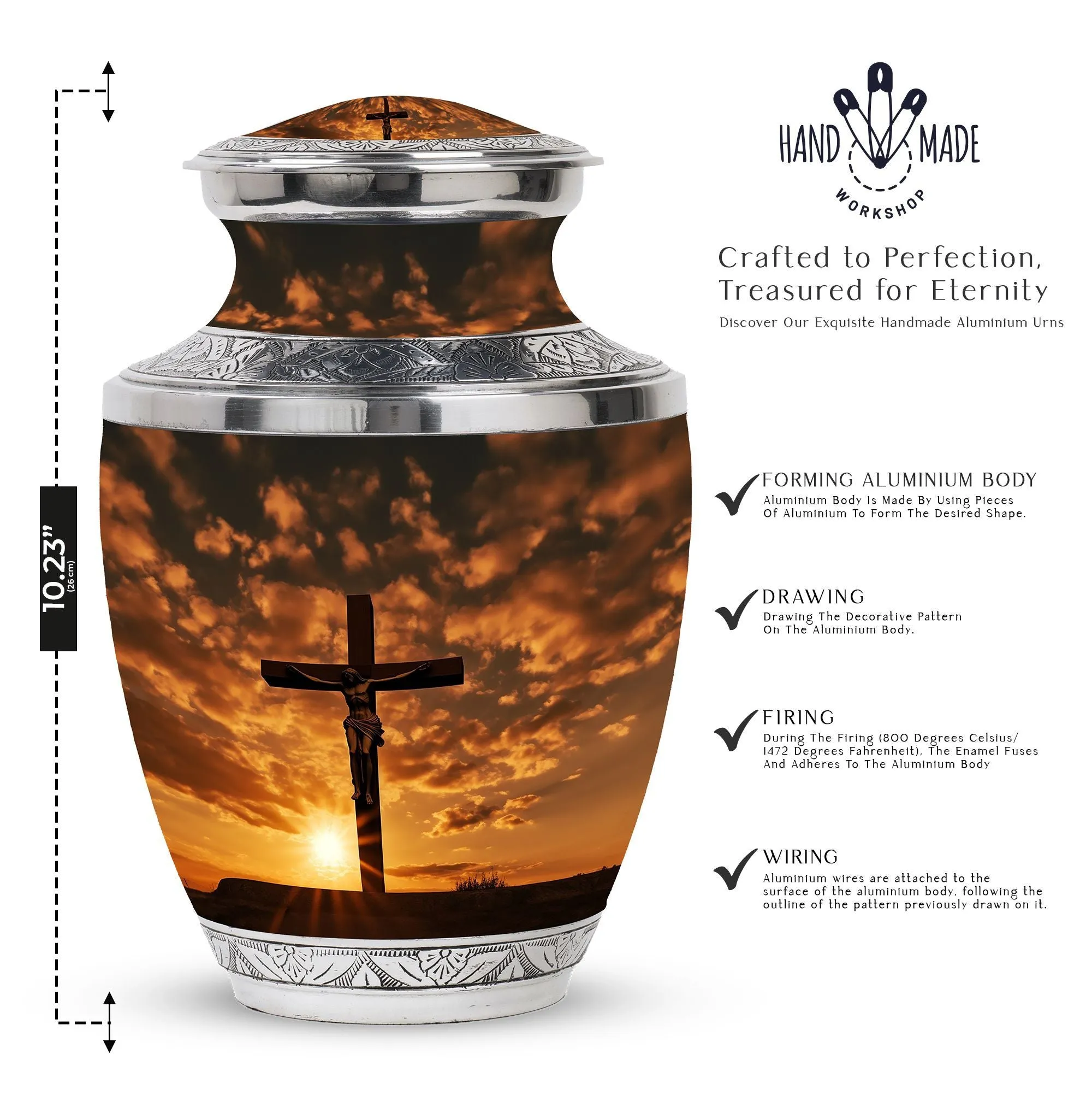 Sacrosanct Passage: Resplendent Jesus Christ Cross Cremation