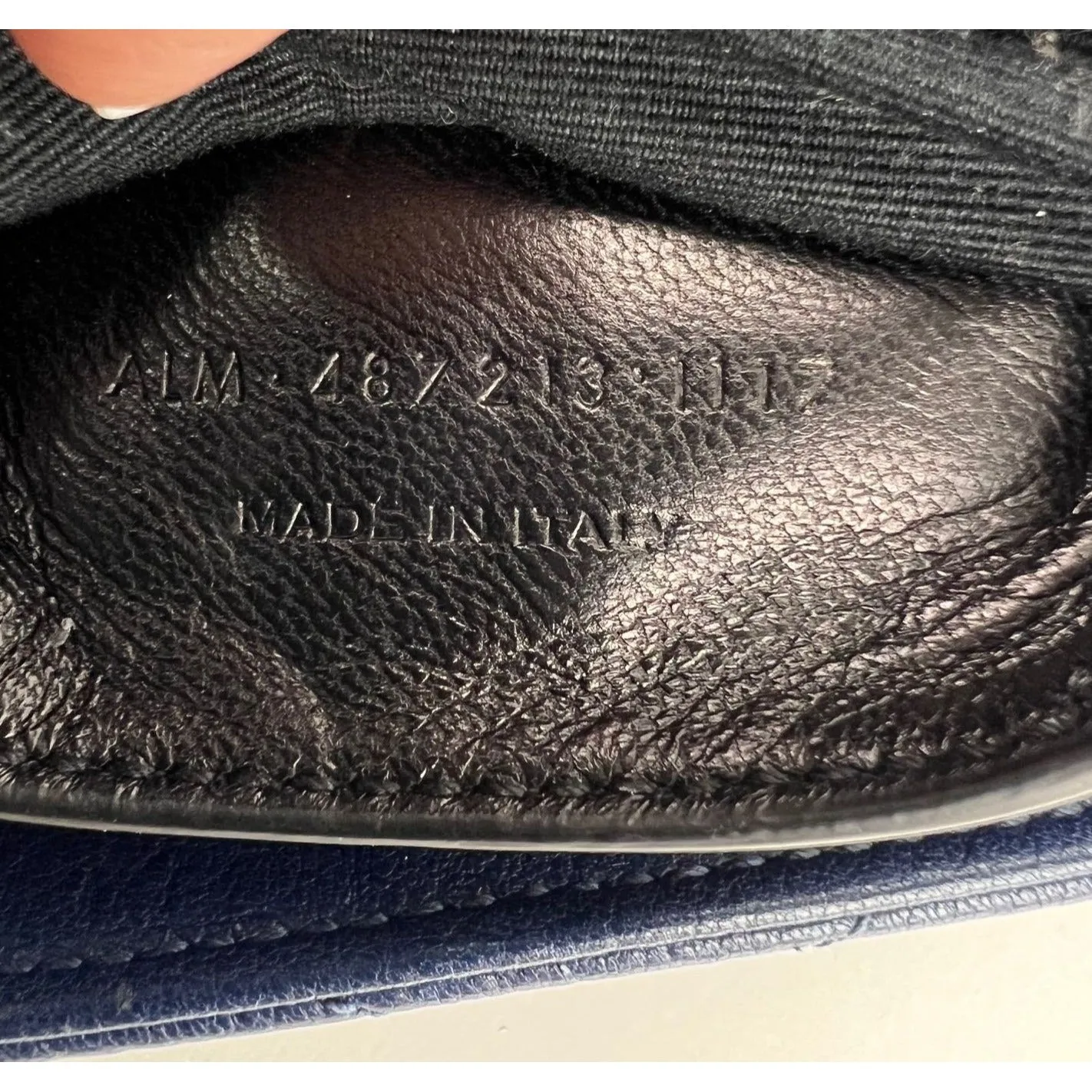 Saint Laurent Sheepskin Matelasse Chevron Medium College Leather Blue Messenger Bag