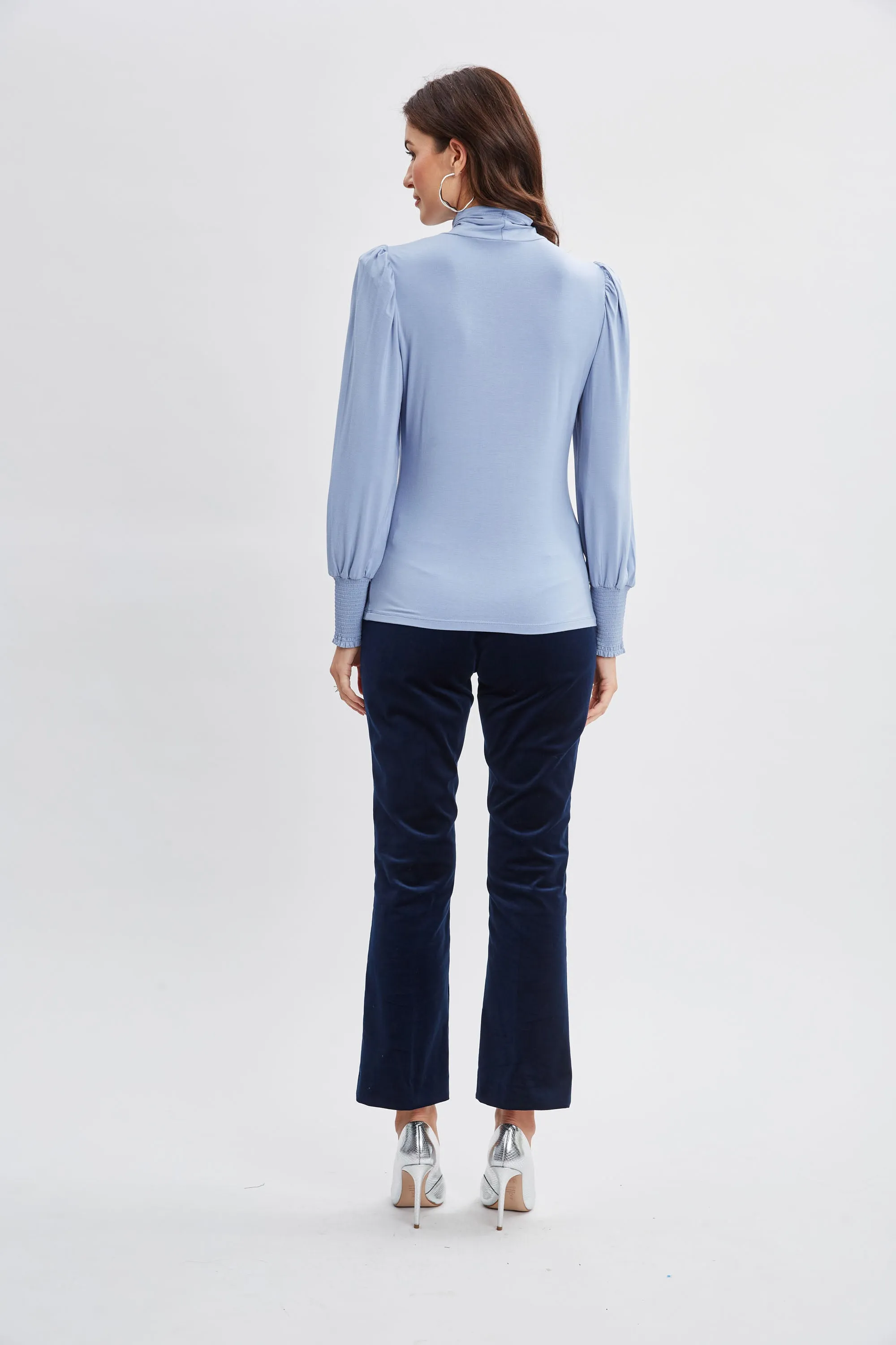 Smocked Turtleneck Knit