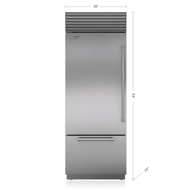 Sub-Zero BI30USPHLH 30" Classic Over-And-Under Refrigerator/Freezer