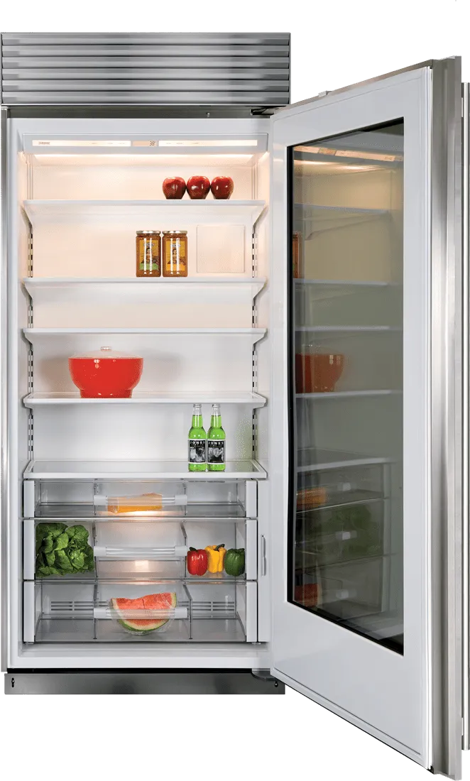 Sub-Zero BI36RGSTHLH 36" Classic Refrigerator With Glass Door