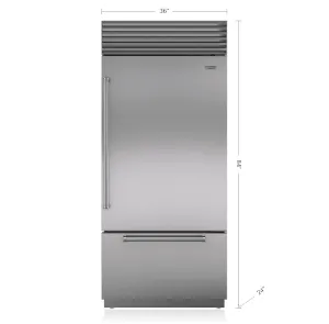 Sub-Zero BI36USTHRH 36" Classic Over-And-Under Refrigerator/Freezer