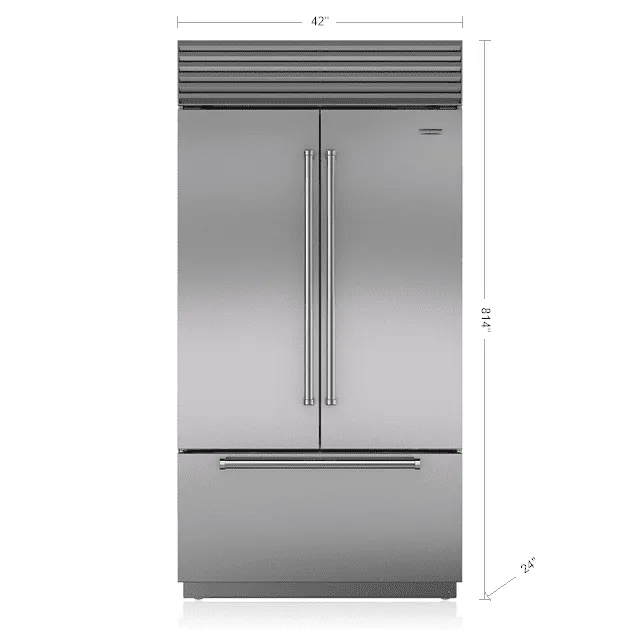 Sub-Zero BI42UFDIDSPH 42" Classic French Door Refrigerator/Freezer With Internal Dispenser