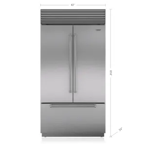 Sub-Zero BI42UFDIDSPH 42" Classic French Door Refrigerator/Freezer With Internal Dispenser