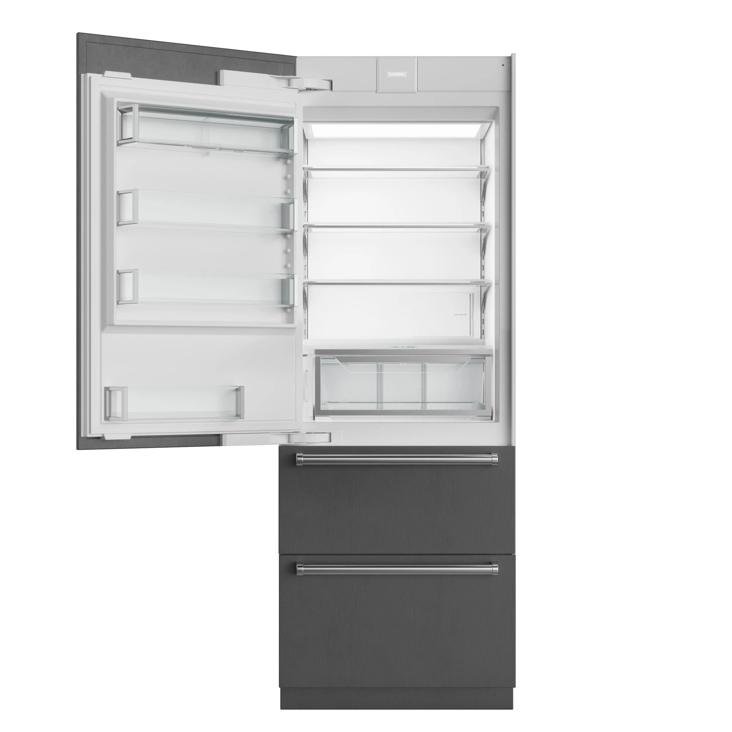 Sub-Zero DET3050CIR 30" Designer Over-And-Under Refrigerator/Freezer With Ice Maker - Panel Ready