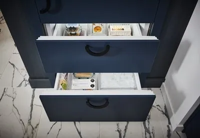 Sub-Zero DET3650CIIDL 36" Designer Over-And-Under Refrigerator/Freezer With Ice Maker And Internal Dispenser - Panel Ready