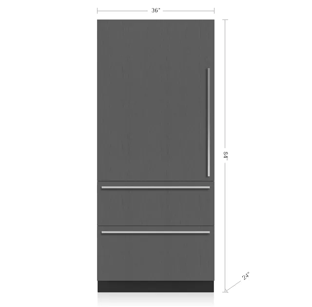 Sub-Zero DET3650RIDR 36" Designer Over-And-Under Refrigerator Internal Dispenser - Panel Ready
