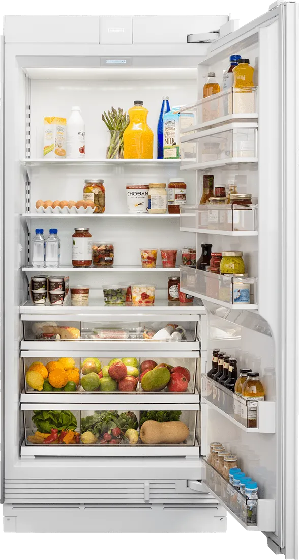 Sub-Zero IC36RIDRH 36" Designer Column Refrigerator With Internal Dispenser - Panel Ready