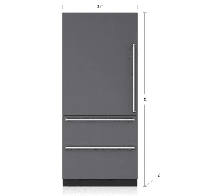 Sub-Zero IT36RIDRH 36" Designer Over-And-Under Refrigerator Internal Dispenser - Panel Ready