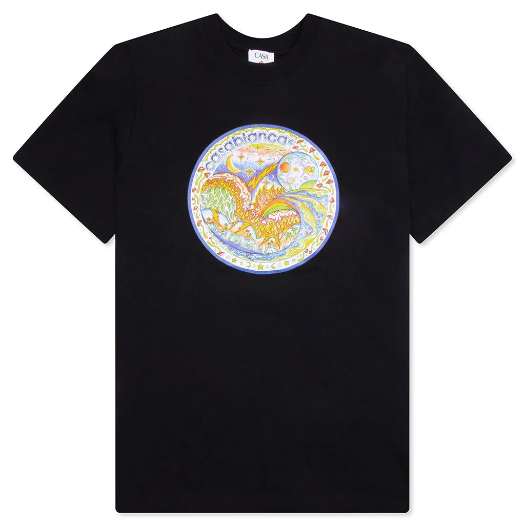 The Four Elements Printed T-Shirt - Black