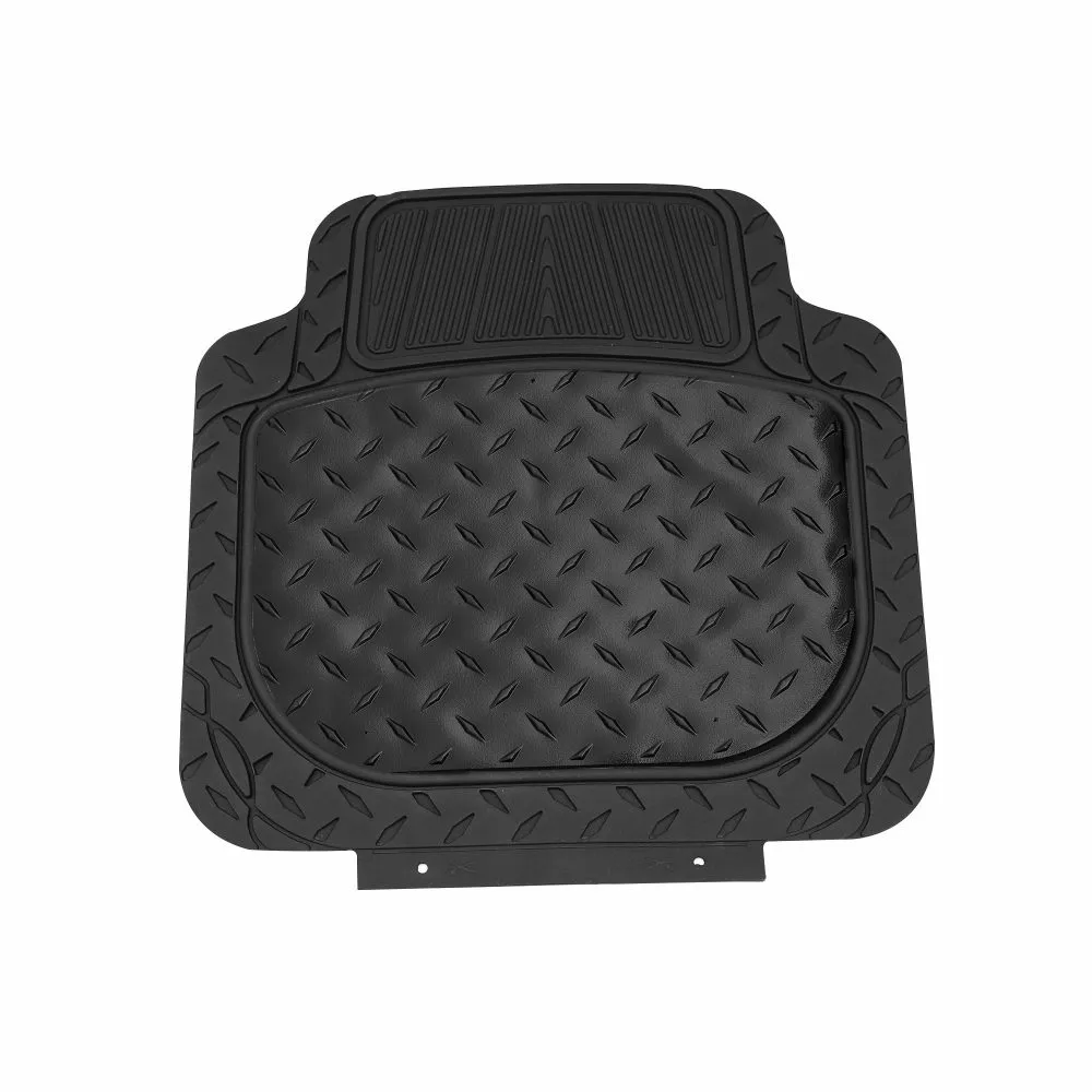 Trimmable ClimaProof High Quality Metallic Non-Slip Rubber Floor Mats - Full Set Black