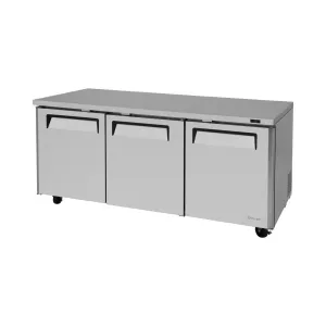 Turbo Air MUR-72-N M3 Series Solid 3 Door Undercounter Refrigerator, 72"