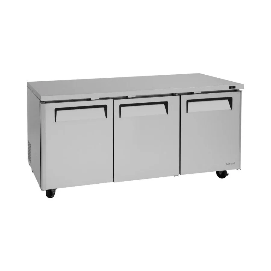 Turbo Air MUR-72-N M3 Series Solid 3 Door Undercounter Refrigerator, 72"