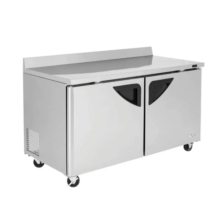 Turbo Air TWR-60SD-N Super Deluxe Series Solid 2 Door Worktop Refrigerator, 16 cu. ft.