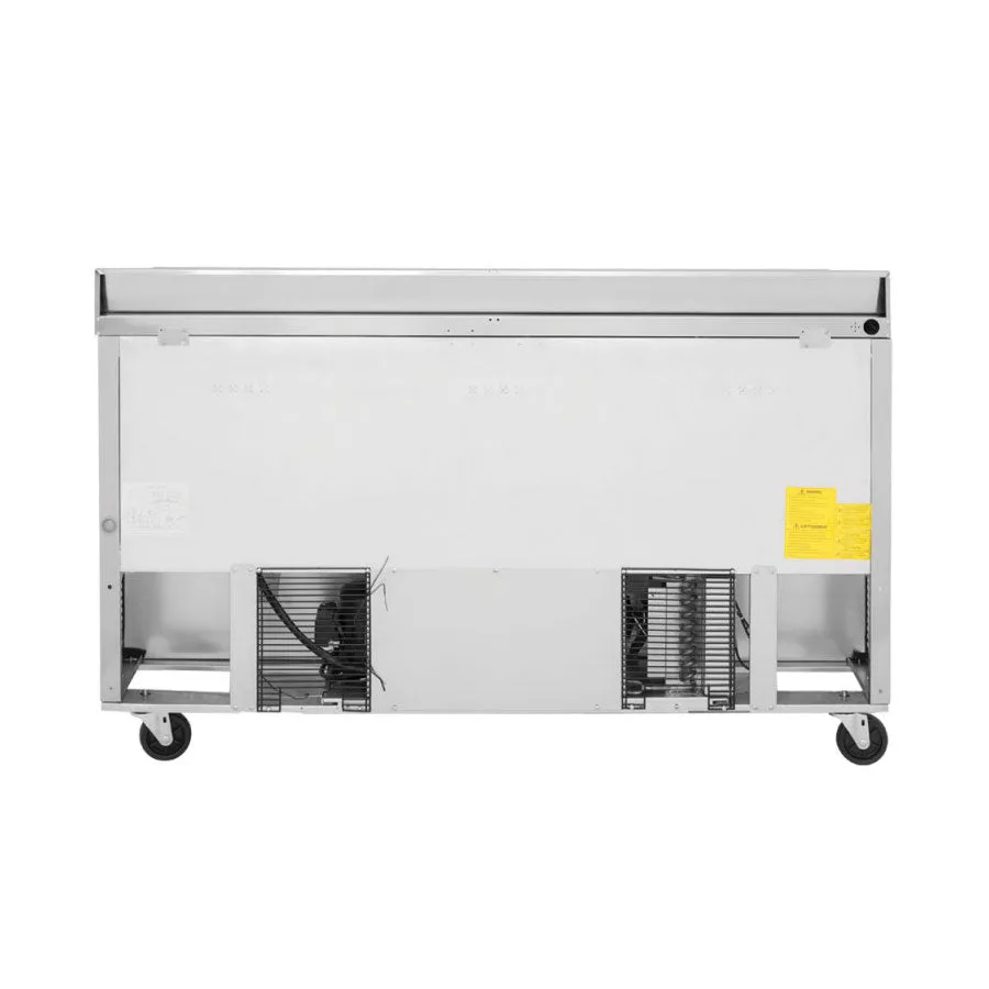 Turbo Air TWR-60SD-N Super Deluxe Series Solid 2 Door Worktop Refrigerator, 16 cu. ft.