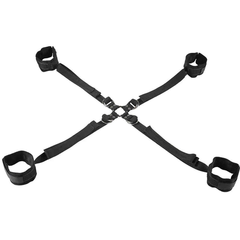 Velvet Noir Adjustable Hog Tie & Cuff Set