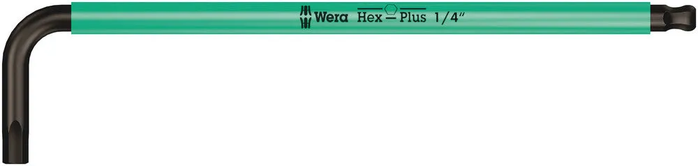Wera 022636 1/4" x 185mm Hex   Ball End Hex L-key (Turquoise)