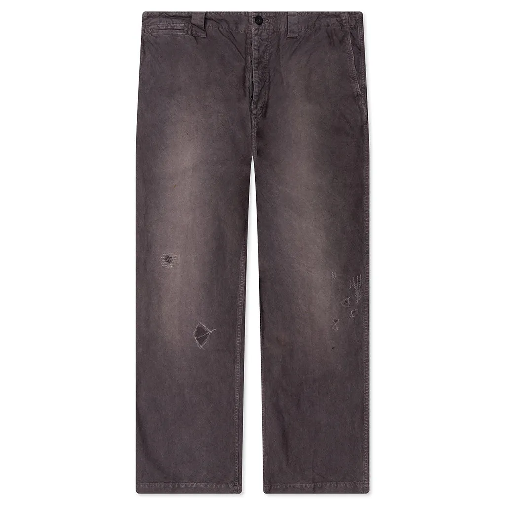 Wide Chino Crash Pants - Black