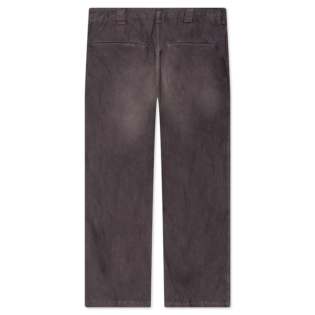 Wide Chino Crash Pants - Black