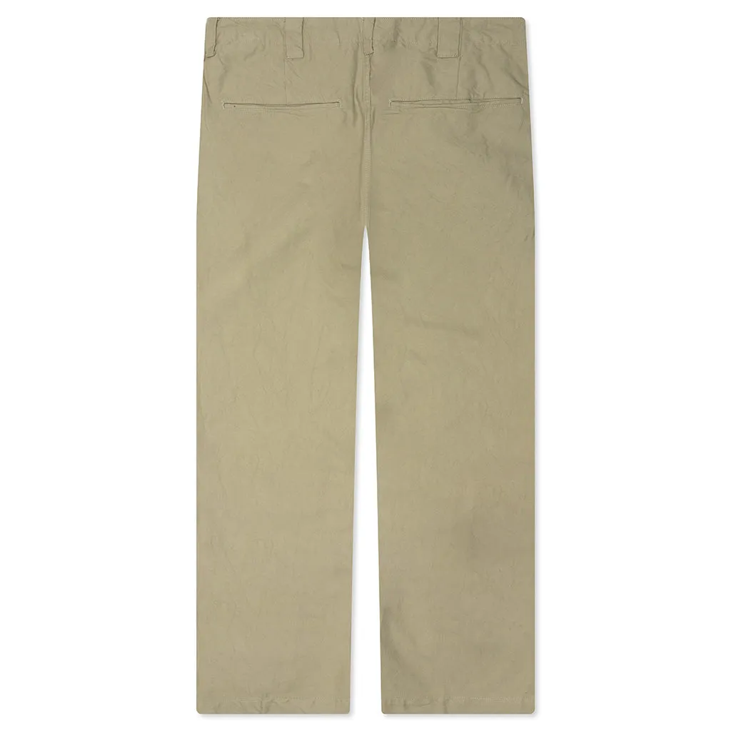 Wide Chino Pants - Light Green