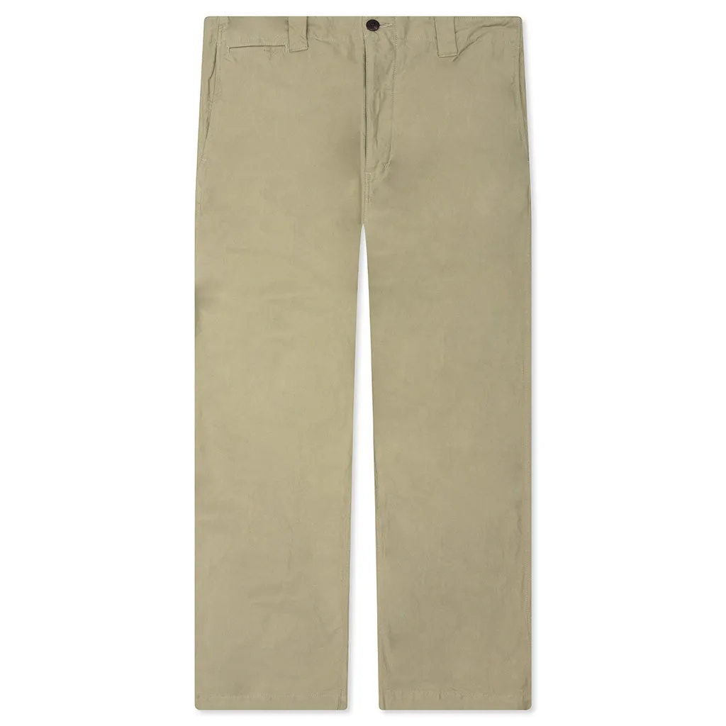 Wide Chino Pants - Light Green