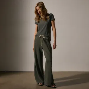 Wide Leg Sweatpant - Granite Pigment