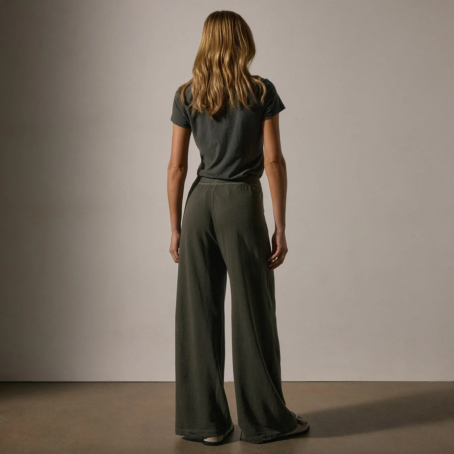 Wide Leg Sweatpant - Granite Pigment